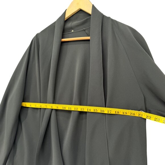 RTW Charleston Open Front Blouse Womens Olive Green Long Sleeve Flowy Top Sz XXL - Picture 7 of 8